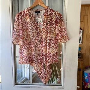 Topshop Multicolor Patterned Blouse